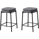  Monarch I 2226 Set of 2 Barstools - Grey/Black IMAGE 1
