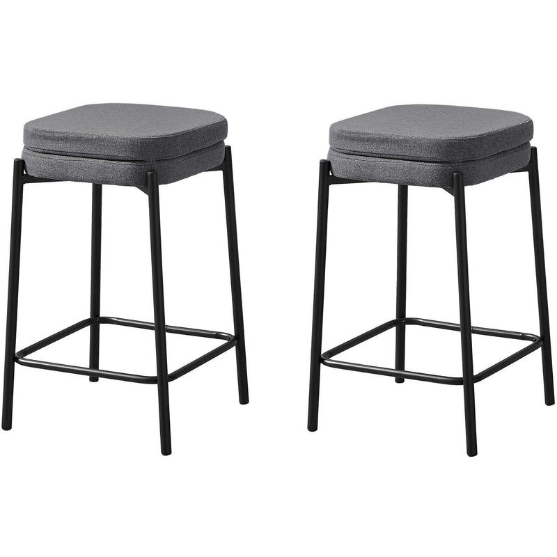  Monarch I 2226 Set of 2 Barstools - Grey/Black IMAGE 1
