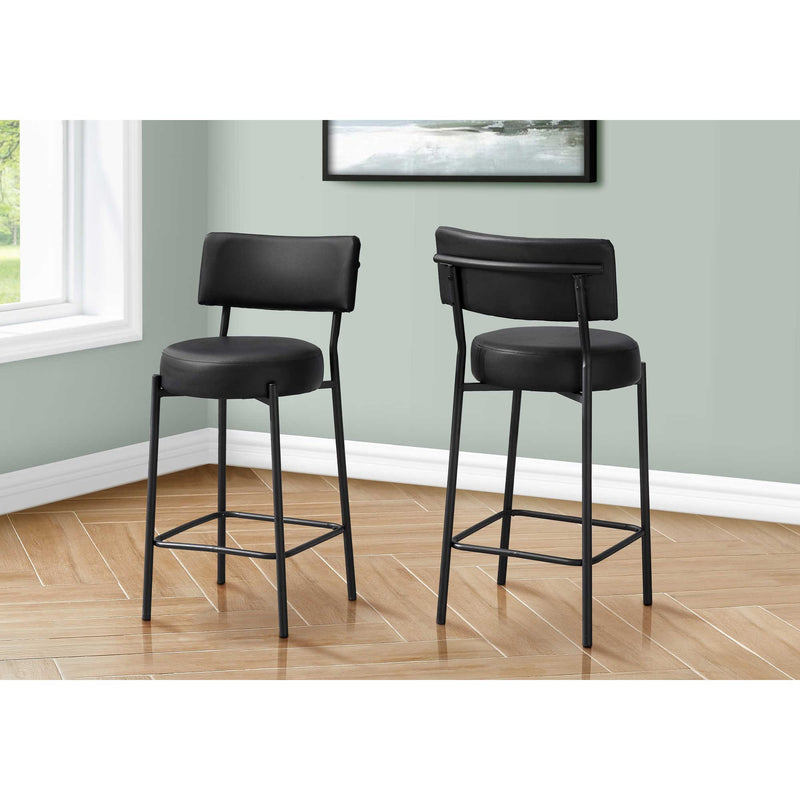  Monarch I 2245 Set of 2 Barstools - Black IMAGE 2