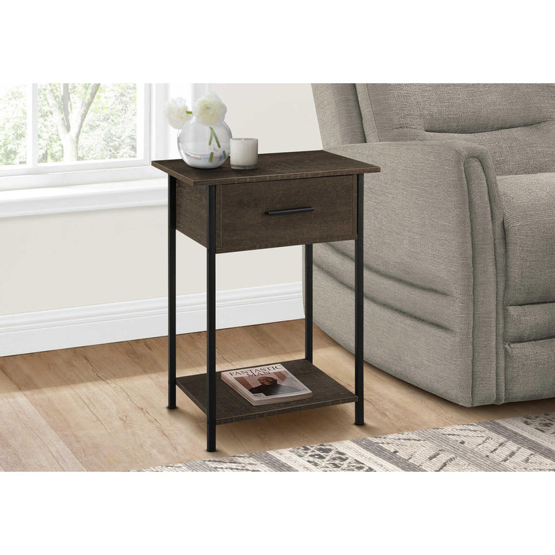  Monarch I 3816 Accent Table - Dark Oak/Black IMAGE 2
