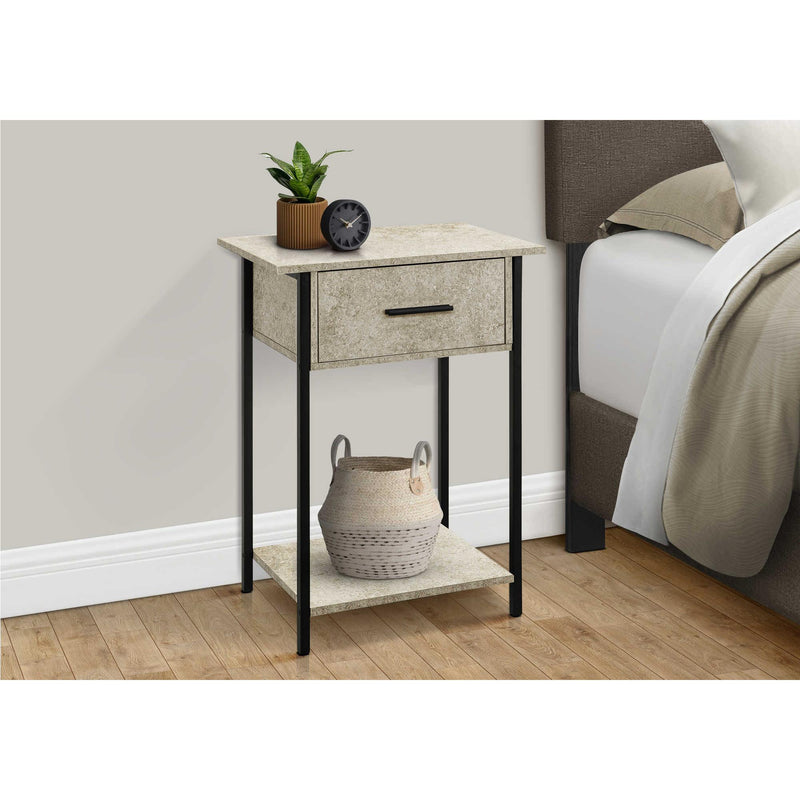  Monarch I 3818 Accent Table - Cream Stone/Black IMAGE 3