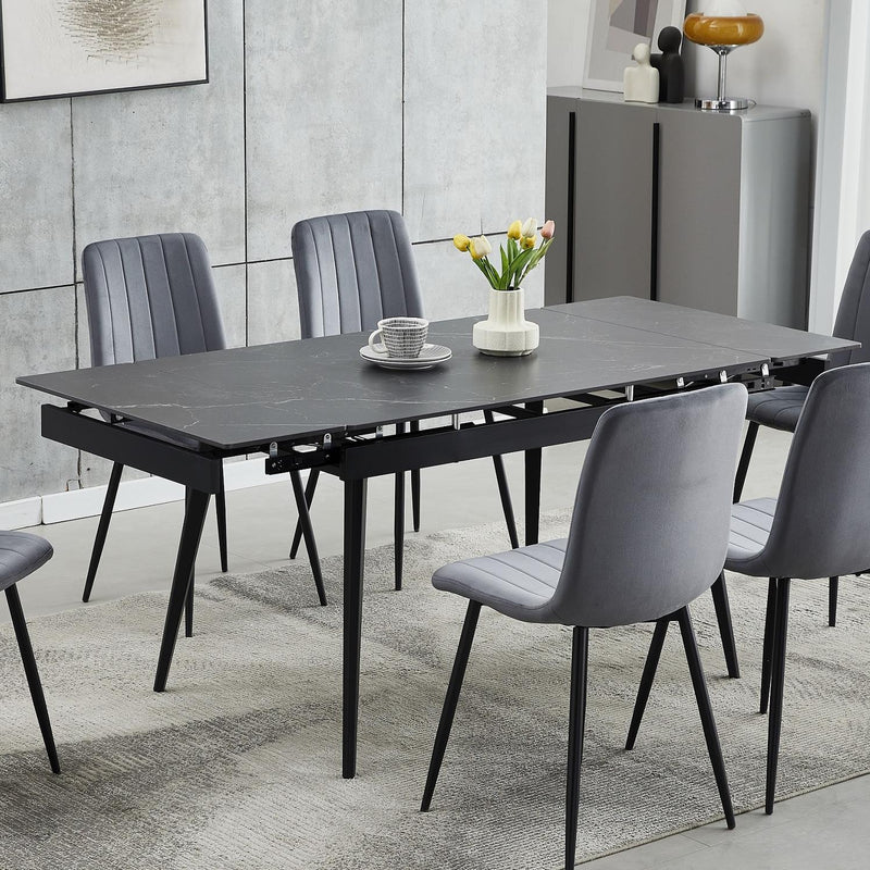 IFDC Dining Table with Stone Top T-1472 IMAGE 1