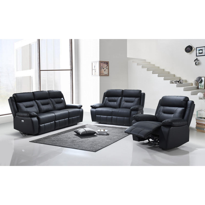  IFDC IF 8110 - S Power Reclining Sofa - Black IMAGE 2