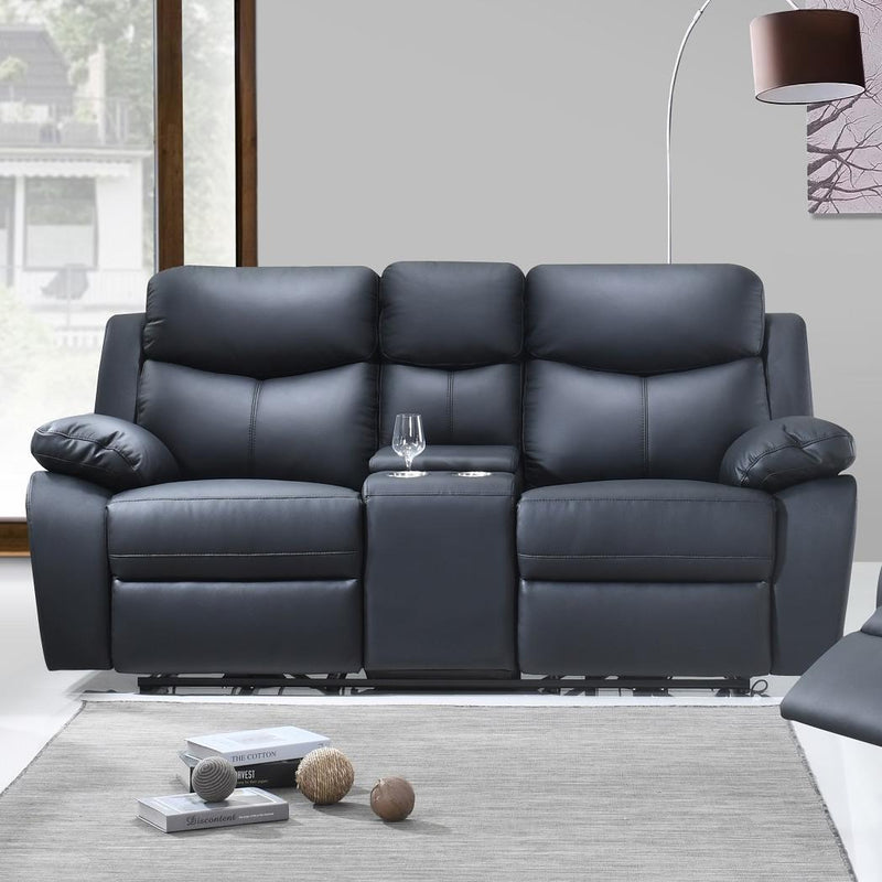  IFDC IF 8120 - L Power Reclining Loveseat - Black IMAGE 1