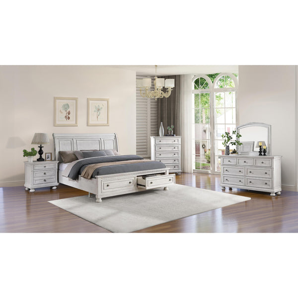 Titus Furniture Charley 60" Bed (Antique White) IMAGE 1