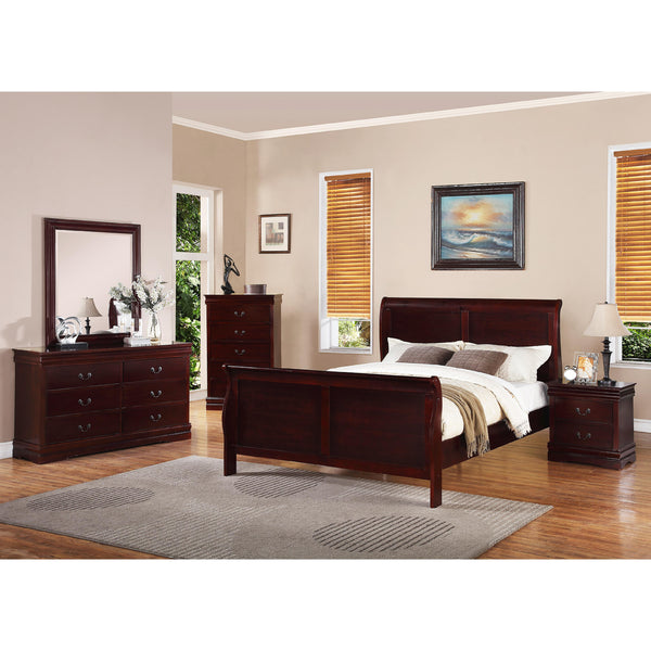 Titus Furniture Louis Phillipe 39" Bed (Dark Cherry) IMAGE 1