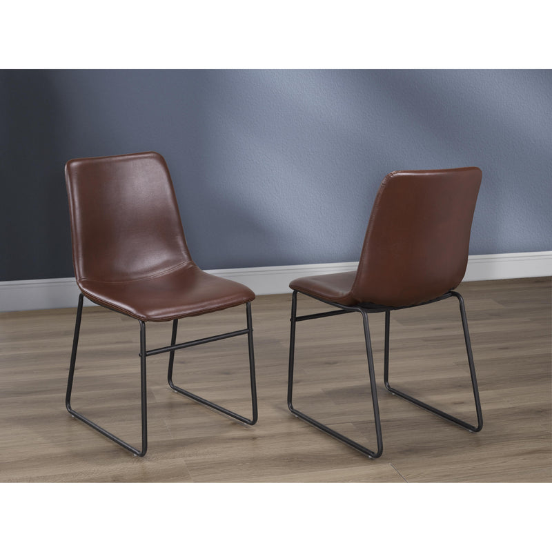 Titus Furniture T211C Dining Chairs (2/box) (Cognac) IMAGE 1