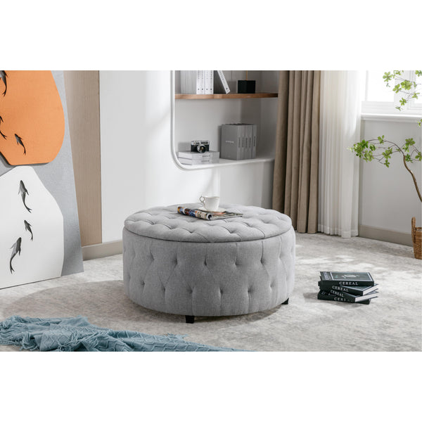 Titus Furniture T811-G Storage Ottoman (Grey) IMAGE 1