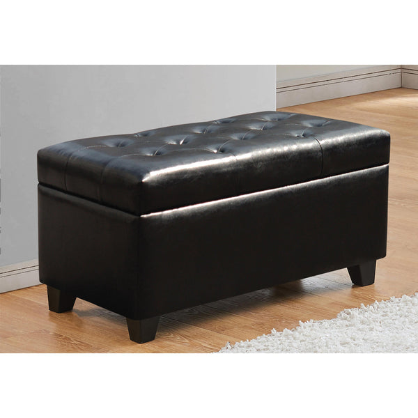 Titus Furniture T826‐BL Storage Bench (Black) IMAGE 1