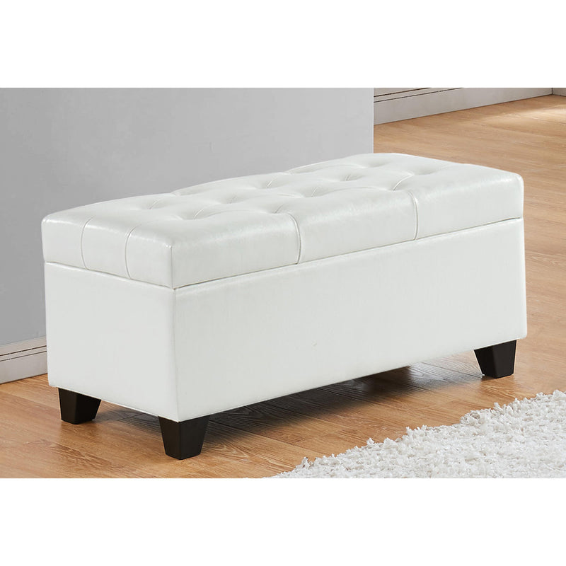 Titus Furniture T826‐WH Storage Bench (White) IMAGE 1