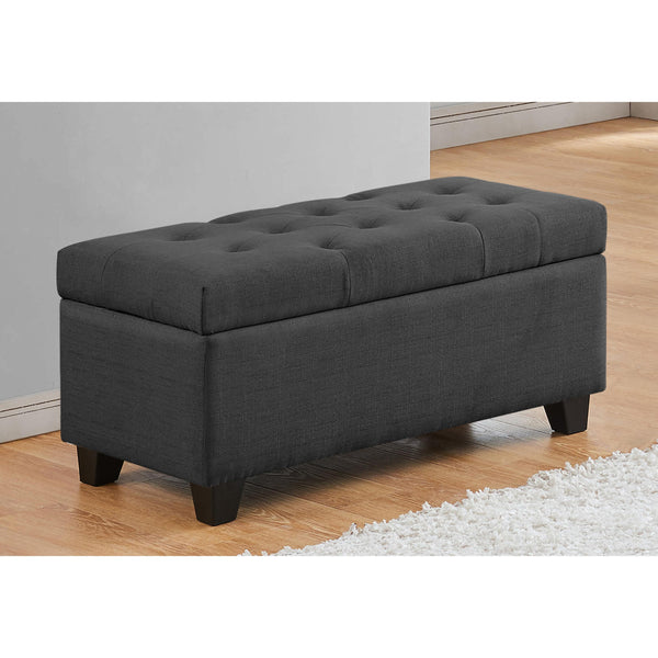 Titus Furniture T826‐CH Storage Bench (Charcoal) IMAGE 1