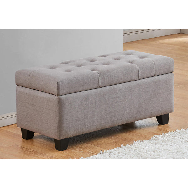 Titus Furniture T826‐GR Storage Bench (Grey) IMAGE 1