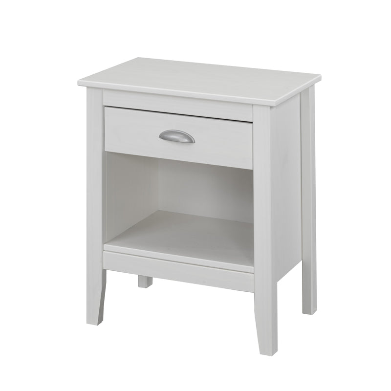 Titus Furniture T955W Night Stand (White) (1 Drawer) IMAGE 1