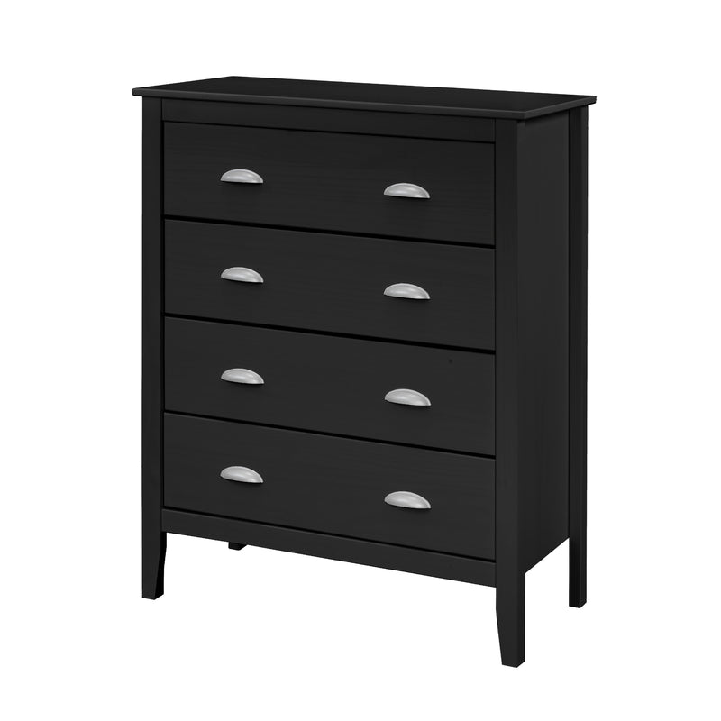 Titus Furniture T965B Chest of Drawers (Black) (4 Drawers) IMAGE 1