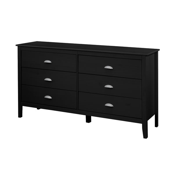 Titus Furniture T975B Dresser (Black) (6 Drawers) IMAGE 1