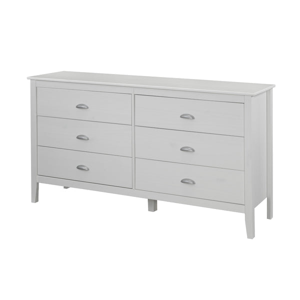 Titus Furniture T975W Dresser (White) (6 Drawers) IMAGE 1