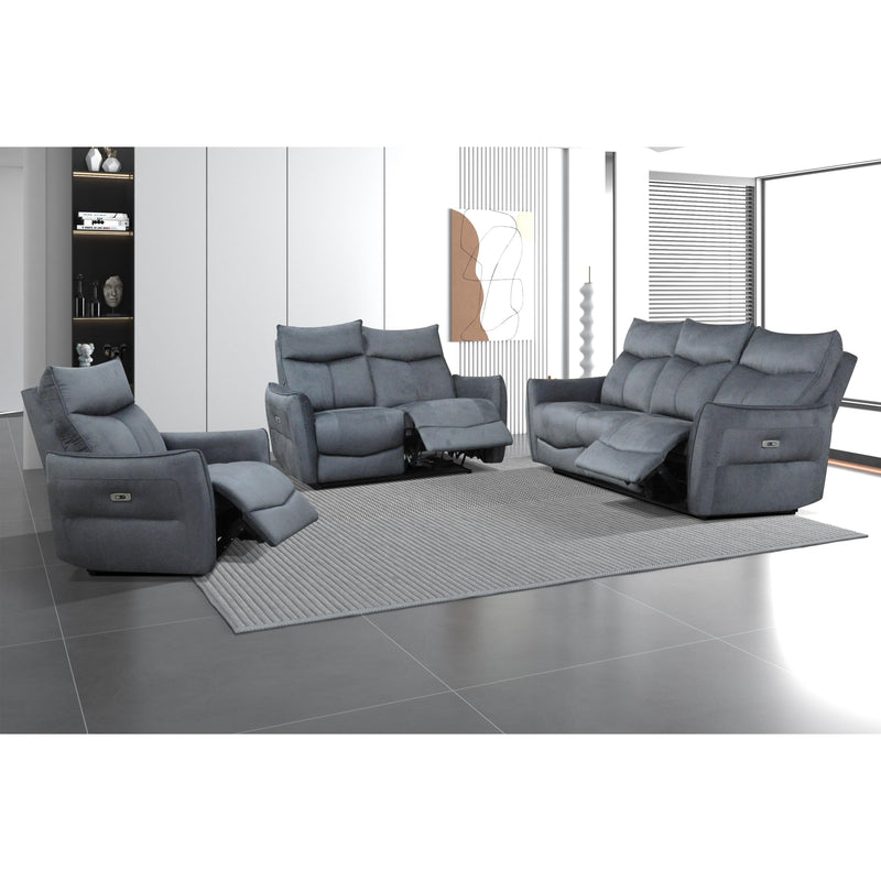 Titus Furniture T1119C-S Power Recliner Sofa (Charcoal) IMAGE 1