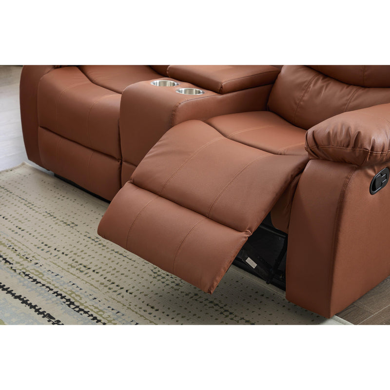 Titus Furniture T1130C-S Recliner Sofa (Caramel) IMAGE 2