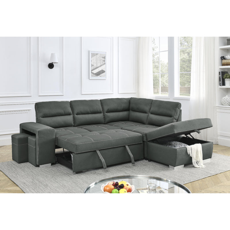 Titus Furniture T1225 Pull‐Out Sofa Sectional IMAGE 2