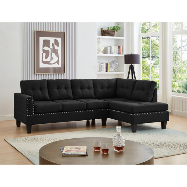 Titus Furniture T1234B Sofa Sectional (Black) IMAGE 1