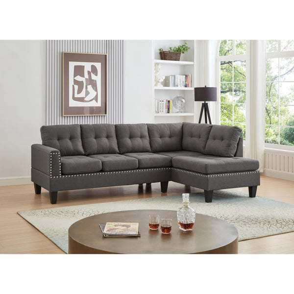 Titus Furniture T1234G Sofa Sectional (Grey) IMAGE 1