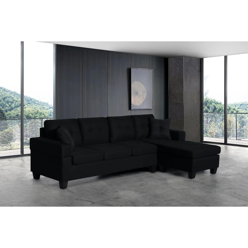 Titus Furniture T1239B Sofa Sectional (Black) IMAGE 1