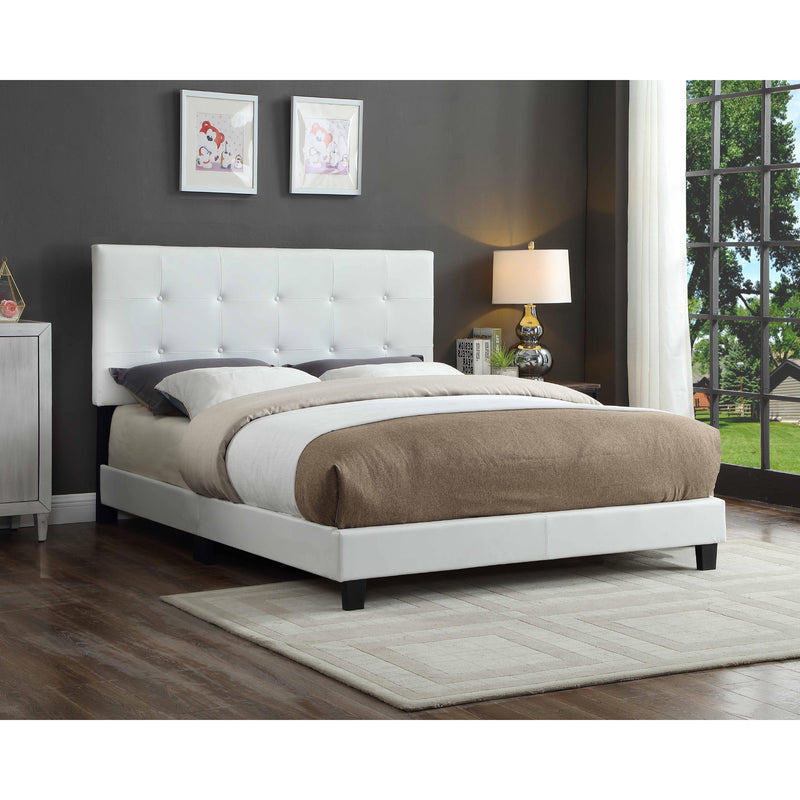 Titus Furniture T2113W‐S 39" Adjustable Headboard and Bed (White) IMAGE 1