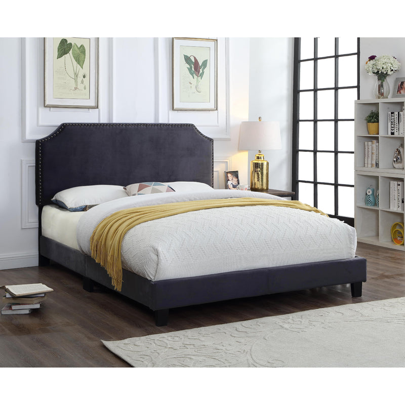 Titus Furniture T2116C‐S 39" Adjustable Headboard and Bed (Charcoal) IMAGE 1