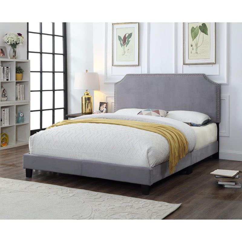 Titus Furniture T2116G‐S 39" Adjustable Headboard and Bed (Grey) IMAGE 1