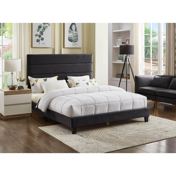 Titus Furniture T2119C‐D 54" Adjustable Headboard and Bed (Charcoal) IMAGE 1