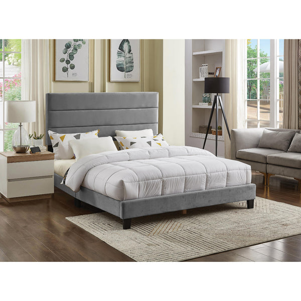 Titus Furniture T2119G‐D 54" Adjustable Headboard and Bed (Grey) IMAGE 1