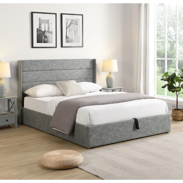 Titus Furniture T2160G-Q 60" Storage Platform Bed (Grey) IMAGE 1