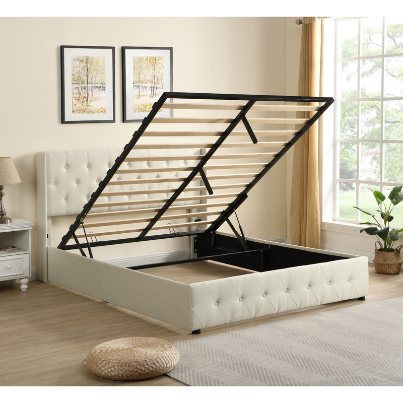 Titus Furniture T2160W-D 54" Storage Platform Bed (White) IMAGE 2