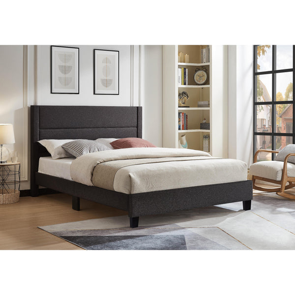 Titus Furniture T2177GL-D 54" Platform Bed (Grey Leatherette) IMAGE 1