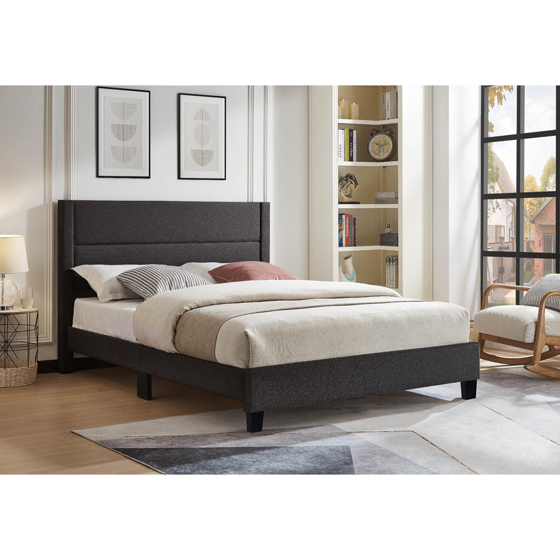 Titus Furniture T2177GL-D 54" Platform Bed (Grey Leatherette) IMAGE 1