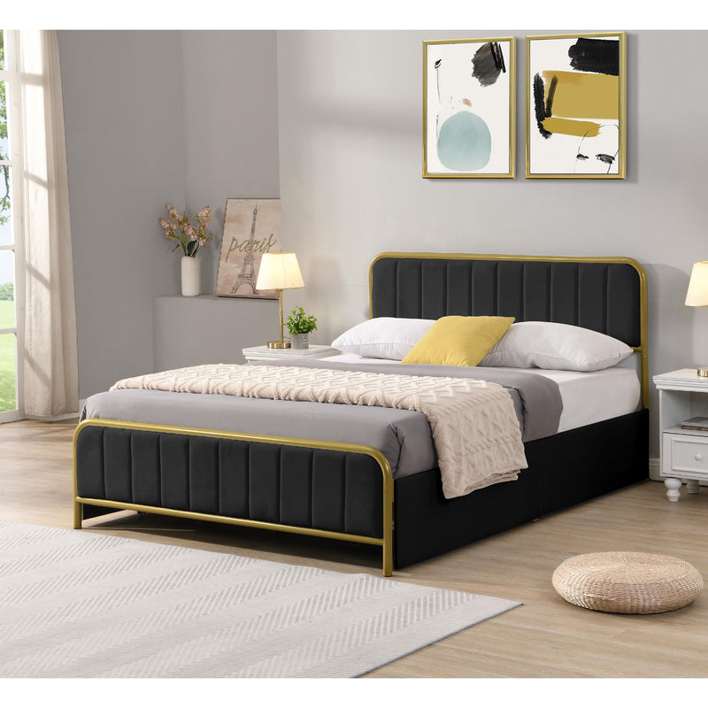 Titus Furniture T2334B-D 54" Storage Bed (Black) IMAGE 2