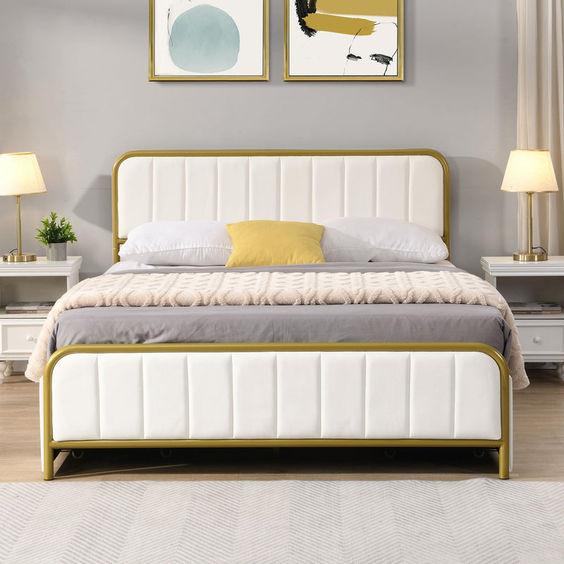 Titus Furniture T2334W-D 54" Storage Bed (Off-White) IMAGE 3