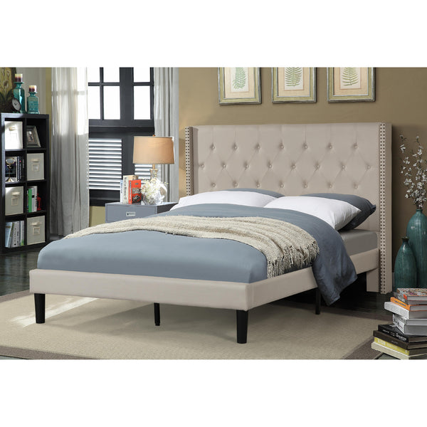 Titus Furniture T2352B‐D 54" Platform Bed (Beige) IMAGE 1