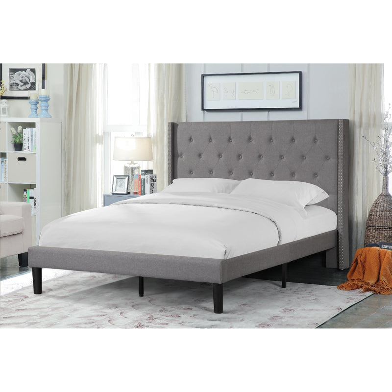 Titus Furniture T2352G‐K 78" Platform Bed (Grey) IMAGE 1