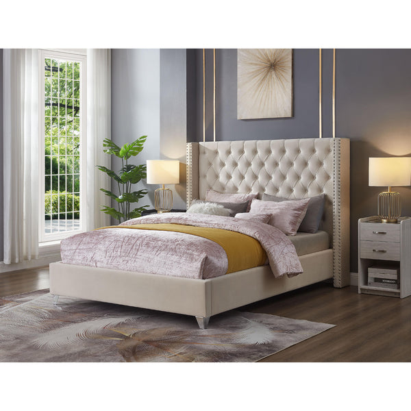 Titus Furniture T2380WH-D 54" Platform Bed (Off-White) IMAGE 1