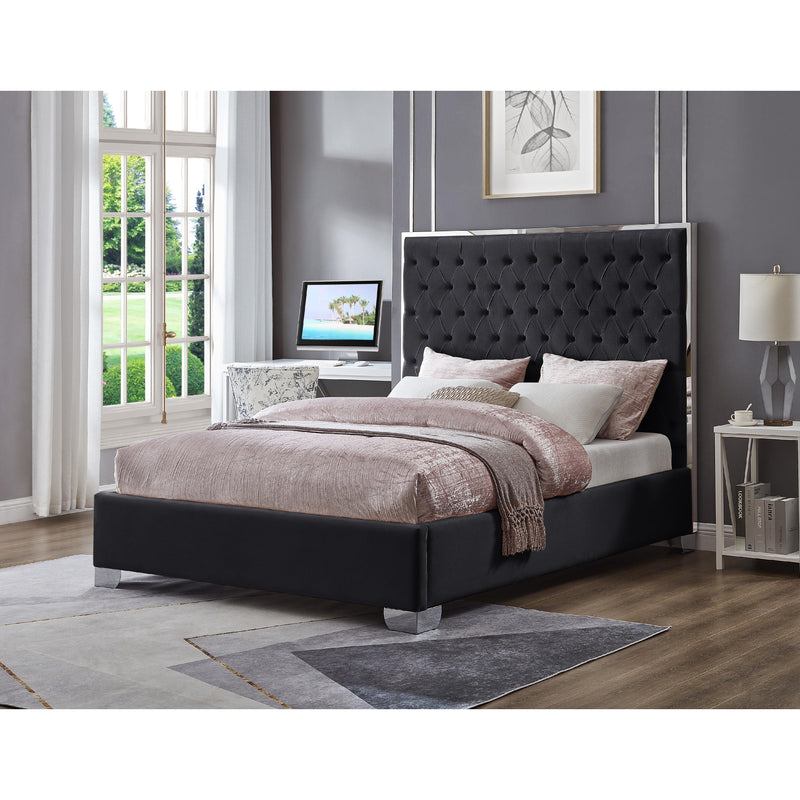 Titus Furniture T2385BK-Q 60" Platform Bed (Black) IMAGE 1