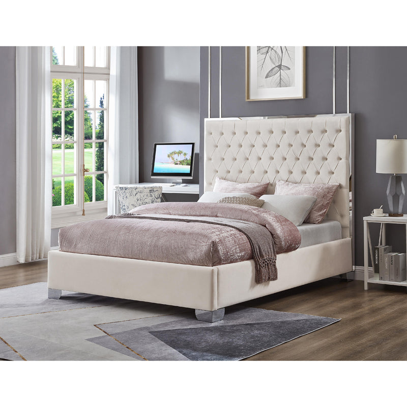 Titus Furniture T2385WH-D 54" Platform Bed (Off-White) IMAGE 1