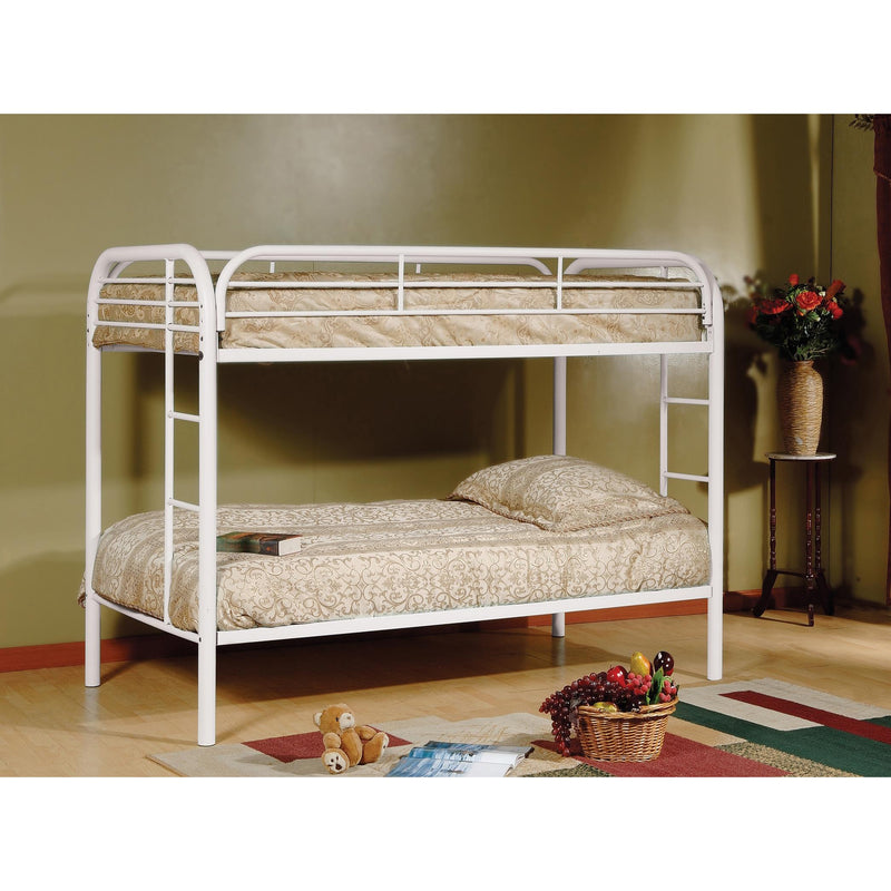 Titus Furniture T2810W 39”/39” Bunk Bed (White) IMAGE 1