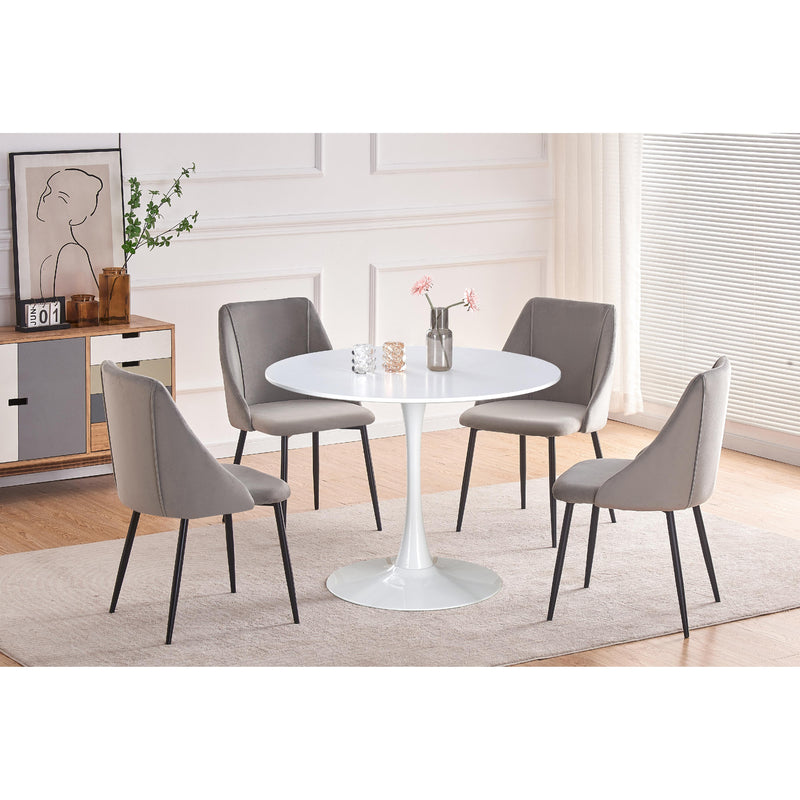 Titus Furniture T3810-W 40" Dia. Dining Table (White) IMAGE 2