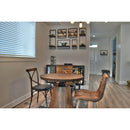 LH Imports Round Bronx Adjustable Height Dining Table with Pedestal Base CT012-VM IMAGE 4