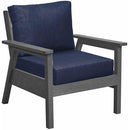 C.R. Plastic Products Tofino DSF281 Arm Chair - Slate Grey/Canvas Navy IMAGE 1