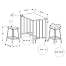  Monarch I 1143 3 pc Dining Set - Dark Taupe/Black IMAGE 4