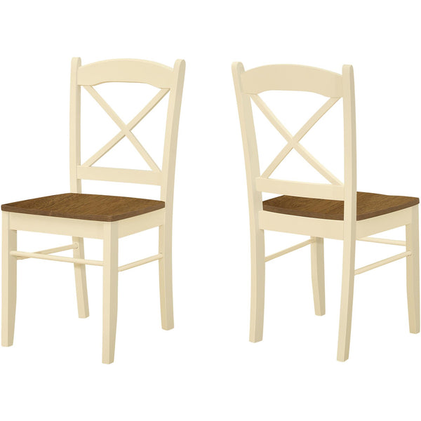  Monarch I 1325 Set of 2 Dining Chairs - Cream/Oak IMAGE 1