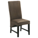Coaster Furniture Barrand 106388 Upholstered Dining Side Chair - Chocolate (Set of 2) IMAGE 1