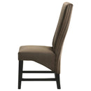 Coaster Furniture Barrand 106388 Upholstered Dining Side Chair - Chocolate (Set of 2) IMAGE 5